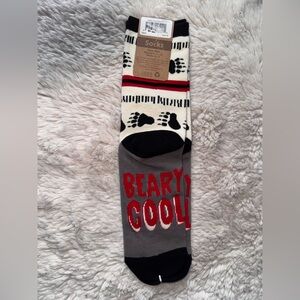 Alaska Socks Lazy One Beary Cool Women Size 5-10 Cotton Nylon Spandex Blend